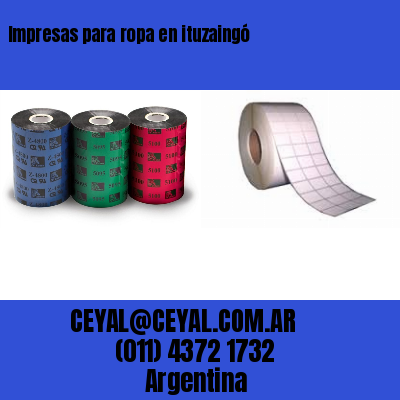 Impresas para ropa en ituzaingó