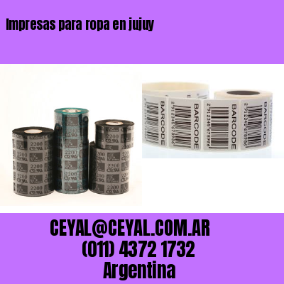 Impresas para ropa en jujuy