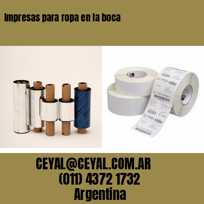 Impresas para ropa en la boca
