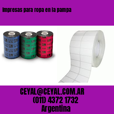 Impresas para ropa en la pampa