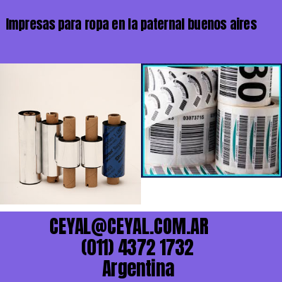 Impresas para ropa en la paternal buenos aires