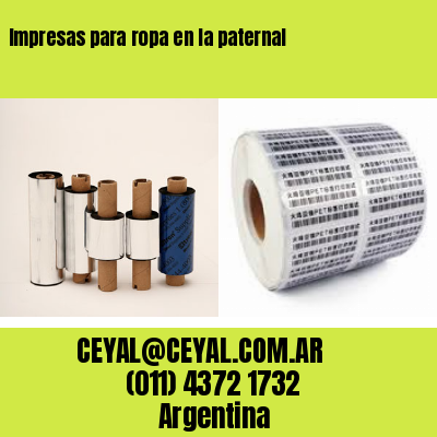 Impresas para ropa en la paternal