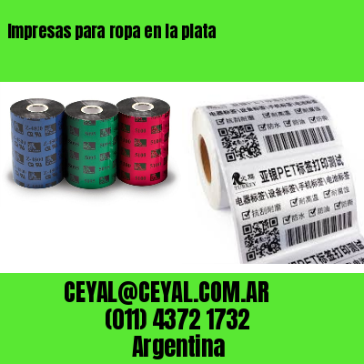 Impresas para ropa en la plata