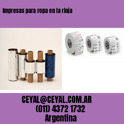 Impresas para ropa en la rioja