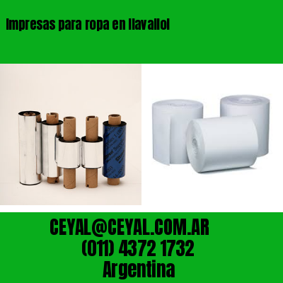 Impresas para ropa en llavallol