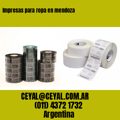 Impresas para ropa en mendoza