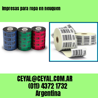 Impresas para ropa en neuquen