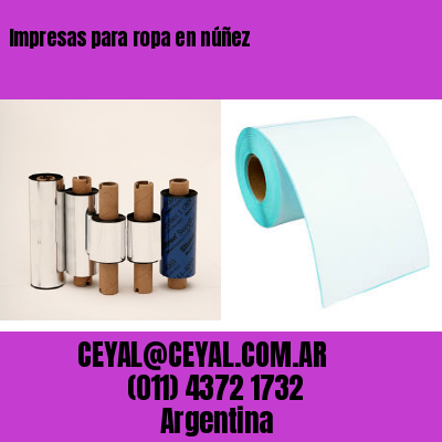 Impresas para ropa en núñez