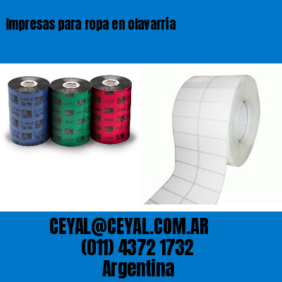Impresas para ropa en olavarría