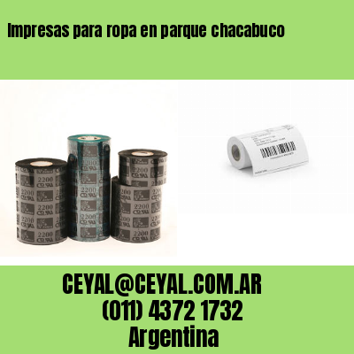 Impresas para ropa en parque chacabuco