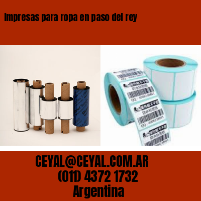 Impresas para ropa en paso del rey