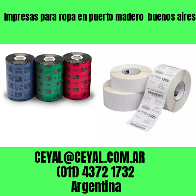 Impresas para ropa en puerto madero  buenos aires