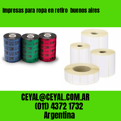 Impresas para ropa en retiro  buenos aires