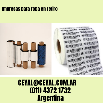 Impresas para ropa en retiro