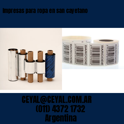 Impresas para ropa en san cayetano