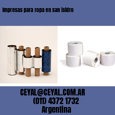 Impresas para ropa en san isidro