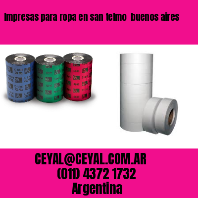 Impresas para ropa en san telmo  buenos aires