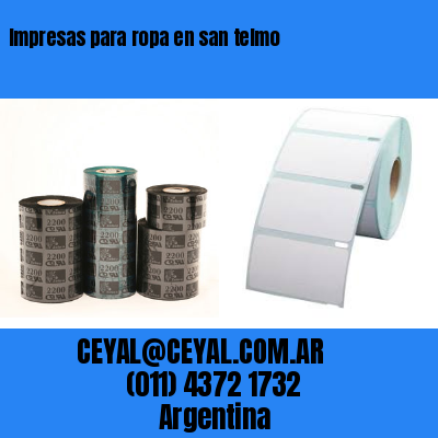 Impresas para ropa en san telmo