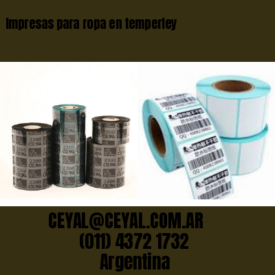 Impresas para ropa en temperley