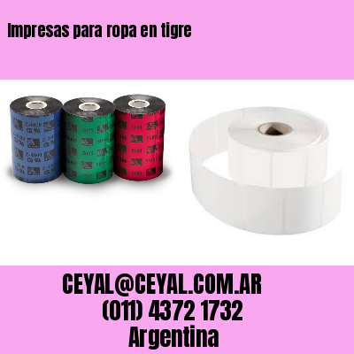 Impresas para ropa en tigre