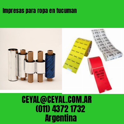Impresas para ropa en tucuman