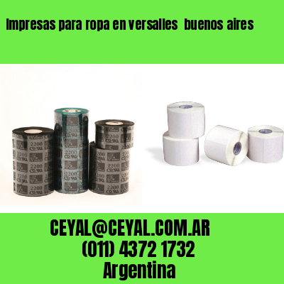 Impresas para ropa en versalles  buenos aires