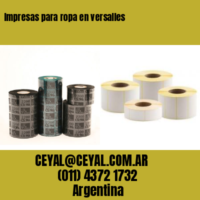 Impresas para ropa en versalles
