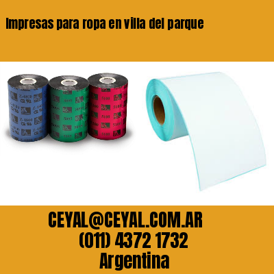 Impresas para ropa en villa del parque