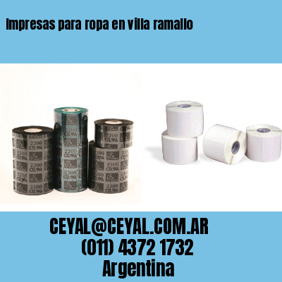 Impresas para ropa en villa ramallo