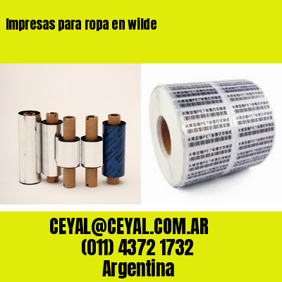 Impresas para ropa en wilde