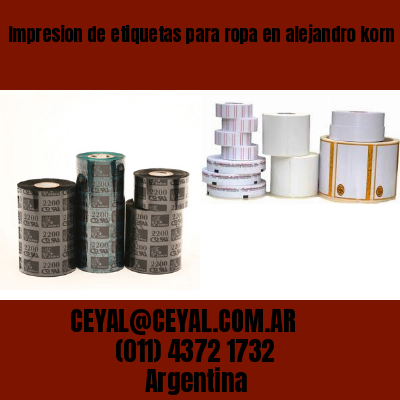 Impresion de etiquetas para ropa en alejandro korn