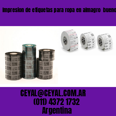 Impresion de etiquetas para ropa en almagro  buenos aires