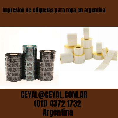 Impresion de etiquetas para ropa en argentina