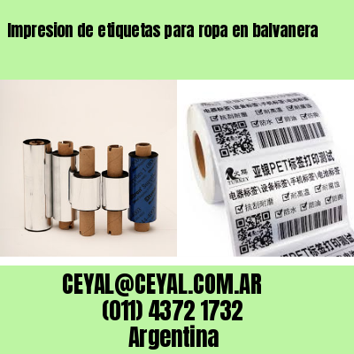 Impresion de etiquetas para ropa en balvanera
