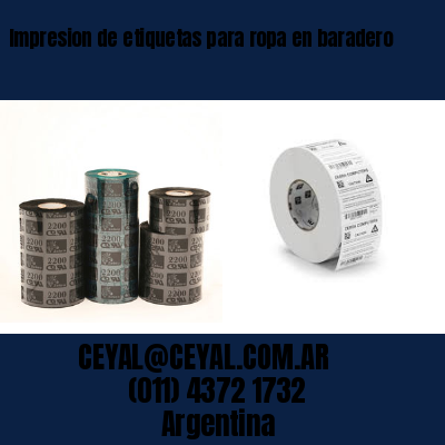 Impresion de etiquetas para ropa en baradero