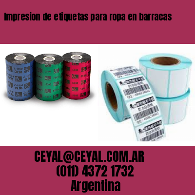 Impresion de etiquetas para ropa en barracas