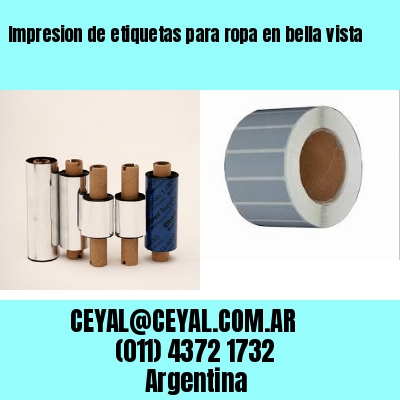Impresion de etiquetas para ropa en bella vista