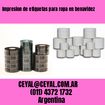 Impresion de etiquetas para ropa en benavidez