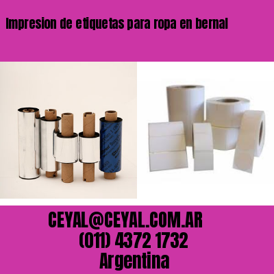 Impresion de etiquetas para ropa en bernal