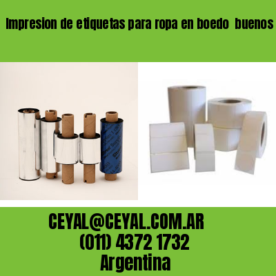 Impresion de etiquetas para ropa en boedo  buenos aires