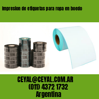 Impresion de etiquetas para ropa en boedo