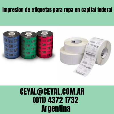 Impresion de etiquetas para ropa en capital federal