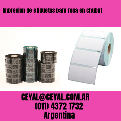 Impresion de etiquetas para ropa en chubut