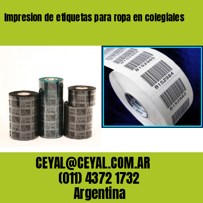 Impresion de etiquetas para ropa en colegiales
