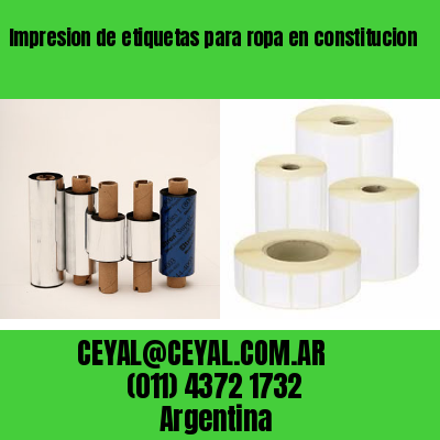 Impresion de etiquetas para ropa en constitucion