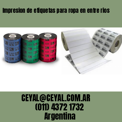 Impresion de etiquetas para ropa en entre rios