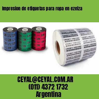 Impresion de etiquetas para ropa en ezeiza