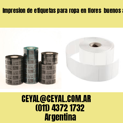 Impresion de etiquetas para ropa en flores  buenos aires