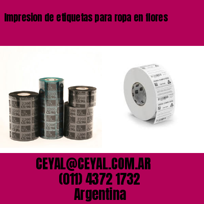 Impresion de etiquetas para ropa en flores