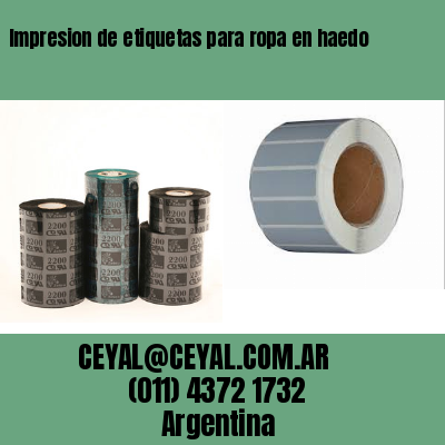 Impresion de etiquetas para ropa en haedo